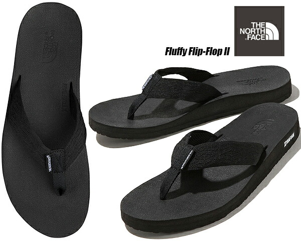 black fluffy flip flops