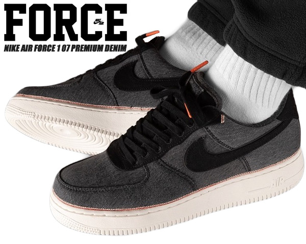 air force 1 denim black