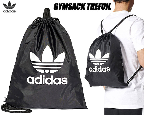 楽天市場 アディダス オリジナルス ジムサック Adidas Gymsack Trefoil Black Bk6726 Nqb29 Classic Trefoil ナップサック ジム 袋 ナイロン リュック カバン ブラック Limited Edt