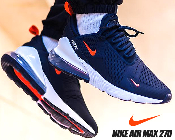 楽天市場 Nike Air Max 270 Obsidian Team Orange Cd1506 400 ナイキ エアマックス 270 スニーカー Am270 ネイビー オブシディアン オレンジ Limited Edt