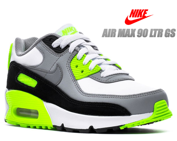 nike air max 90 ltr white particle grey volt