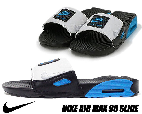 Slide バンズ Nike Nike Air Max Grey Laser Black Wolf 90 スニーカー エアマックス Bq4635 005 90 ナイキ スライド Blue サンダル メンズ Am90 Sandal ブラック グレー ブルー Max Air Limited Edt