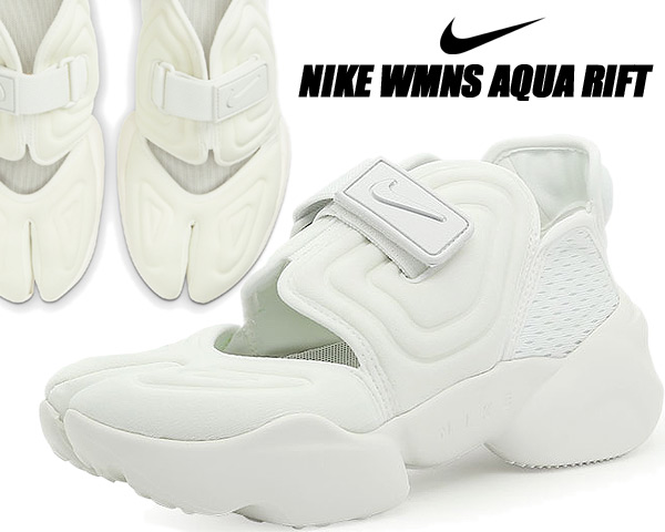 楽天市場 Nike Wmns Aqua Rift White Wht Cw7164 100 ナイキ ウィメンズ エア アクア リフト スニーカー レディース 厚底 足袋 ホワイト Limited Edt