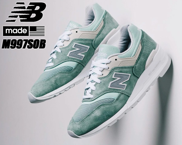 楽天市場 New Balance M997sob Made In U S A Width D ニューバランス 997 スニーカー Nb Dワイズ Mint ミント ライトグリーン Limited Edt