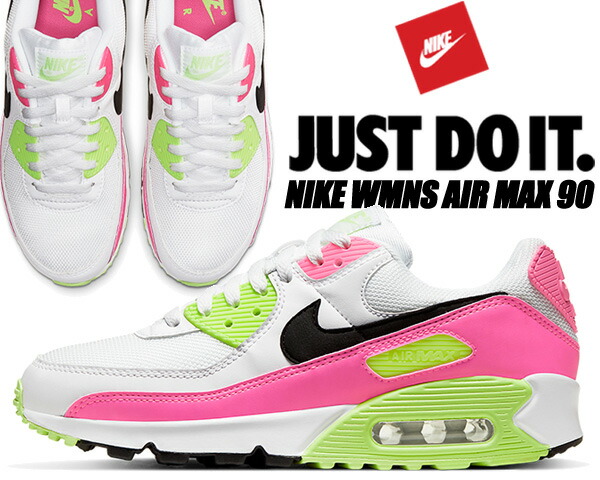 楽天市場 Nike Wmns Air Max 90 White Black Pink Blast Ct1030 100 ナイキ ウィメンズ エアマックス 90 レディース スニーカー Am90 ホワイト ピンク イエロー Limited Edt