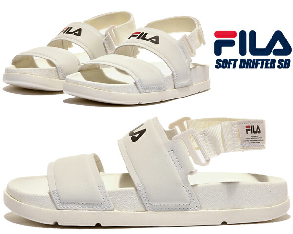 FILA SOFT DRIFTER SD Beige/Beige/Beige 1sm01580d-920 フィラ ソフト ドリフター サンダル レディース ストラップ 軽量 クッション ベージュ画像