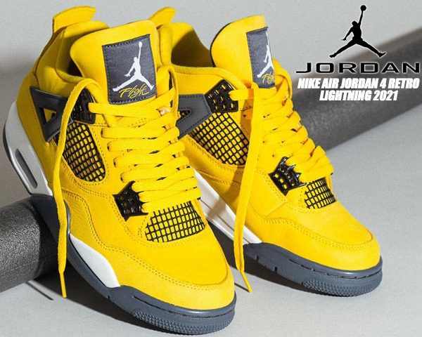 楽天市場】NIKE AIR JORDAN 4 RETRO(GS) LIGHTNING tour yellow/dark