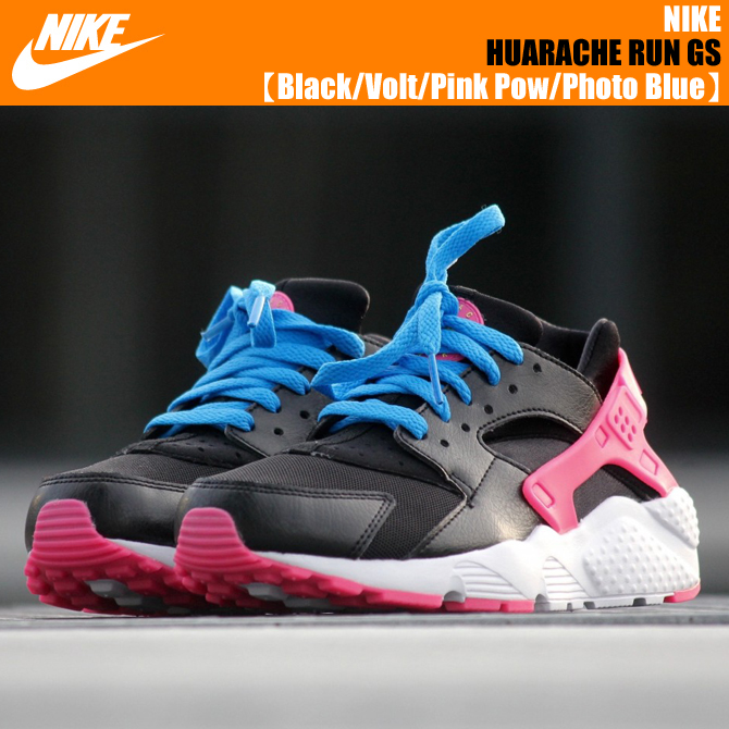 black blue and pink huaraches