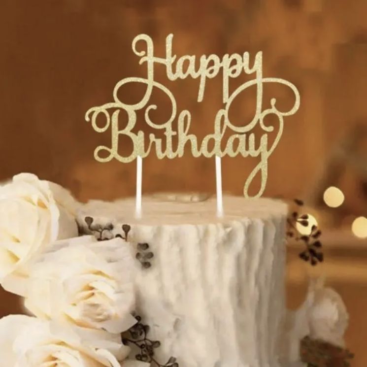 送料無料激安祭 ケーキトッパー 紙製 筆記体 大人 おしゃれ バースデー 誕生日 お誕生日 デコレーション ケーキ 飾り 手作りケーキ ケーキ専用 誕生日ケーキ Happy Birthday 紙製tp Hb Qdtek Vn