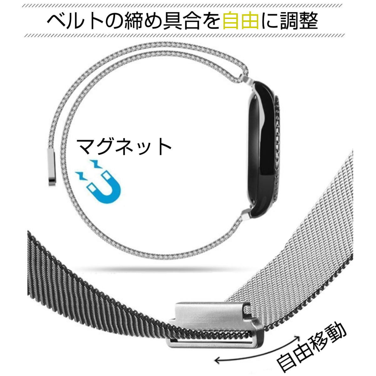 特価商品 ステンレス メッシュ 腕時計バンド 交換 シルバー 22mm カスタム バネ棒付 金属ベルト Slcp Lk