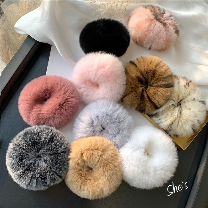 確認用599円　3個セット　ファー　ヘアゴム　モフモフ 楽天市場】＼クーポン配布／ ファー シュシュ セット ファー