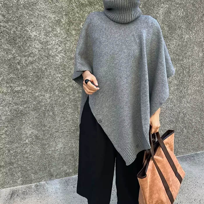 楽天市場】タートルニットビッグポンチョ 【08mab ゼロハチマブ