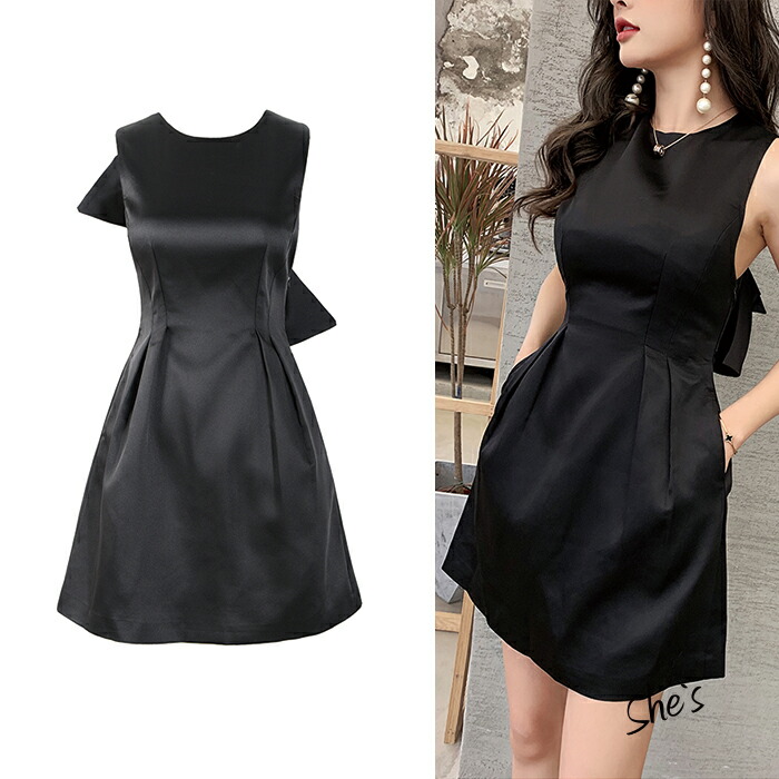 サテン 後ビックリボン ミニ べべ 衣裳 ミニワンピース ミニドレス 後面食違 エロ パーティドレス パーティ 婚姻 パーティ フォーマル 結婚式用向ドレス 結婚式ドレス 結婚式ワンピース レディース Musiciantuts Com