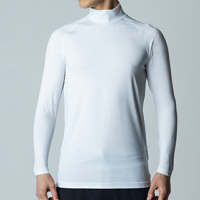 送料無料 メンズ ハイネック 長袖 アンダーシャツ Terax Cool テラックス クール 男性 冷感 接触冷感 スポーツ 野球 ゴルフ Uv Uvカット インナー 放熱 遮熱 冷却 テラヘルツ 猛暑対策 ストレッチ 夏 梅雨 蒸れ ひんやり 熱エネルギー 放射 快適 独自配合