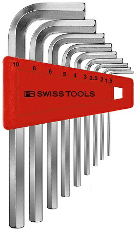 210H-10 ホルダー付六角棒レンチセット(パックナシ) (PB SWISS TOOLS)(2023) 取り寄せ商品納期かかります