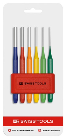 PB SWISS TOOLS 755BLRBCN 平行レインボーピンポンチセット ホルダー付｜ライト精機