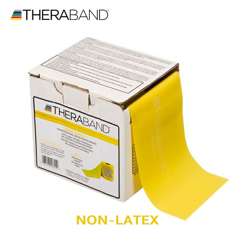 セラバンド TheraBand ノンラテックスバンド 合計22.86m 黄色 イエロー シン トレーニングチューブ LINDSPORTS  リンドスポーツ 信用