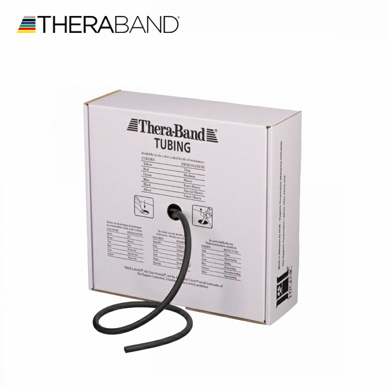 セラバンド TheraBand セラチューブ 黒 ブラック スペシャルヘビー 合計30.48m(100フィート) トレーニングチューブ LINDSPORTS リンドスポーツ