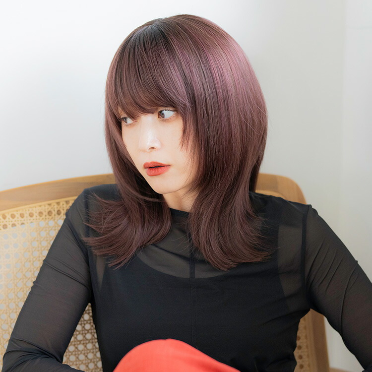 ウィッグ ミディアム セミロング フルウィッグ Mサイズ 「アベルミディ」 医療用 LINEASTORIA 送料無料 カール ストレート ウイッグ  Wig かつら 外はね ウィッグ・かつら・つけ毛
