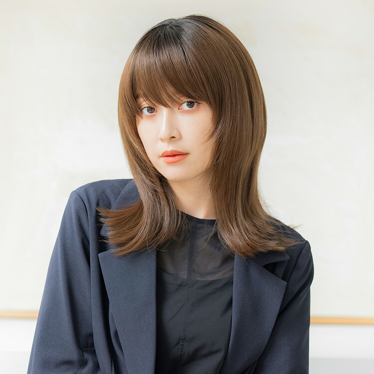 ウィッグ ミディアム セミロング フルウィッグ Mサイズ 「アベルミディ」 医療用 LINEASTORIA 送料無料 カール ストレート ウイッグ  Wig かつら 外はね ウィッグ・かつら・つけ毛
