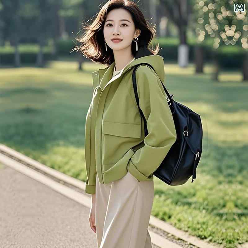 素晴らしい 緑であること 上衣 春 表現スタイル 2025 馬鹿でかい大きさ お母さん 成人女性 服 アウトドア 心地好い 山岳パーカー