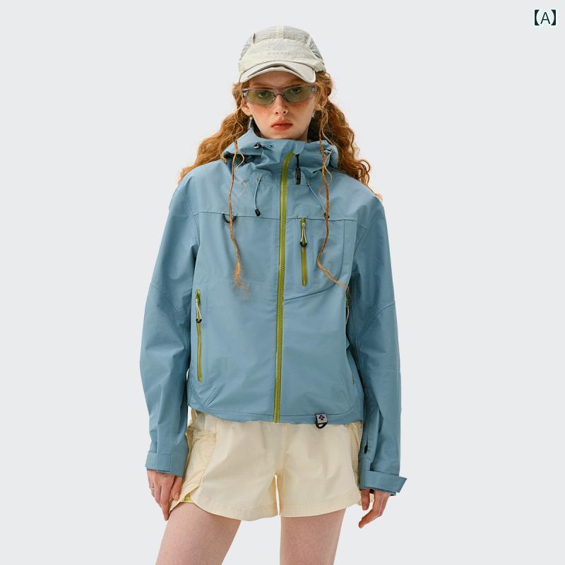 アウトドア 空 山 雨 屋外 C 6 防滴 登山 ジャケット ラバージャケット アサルト 女性 マウンテンパーカー カジュアル