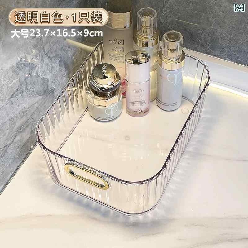 軽量 豪華 デスク トップ 化粧 品 収納 ボックス アクリル ドレッシング テーブル マスク スキン ケア 製品 雑貨 コーヒー スナック バスケット