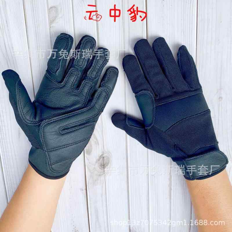 手袋 男性用 牛革 レザー グローブ タクティカル ロープ ラペリング 空挺部隊 救助 降下 黒(x2)｜LINEAR shop