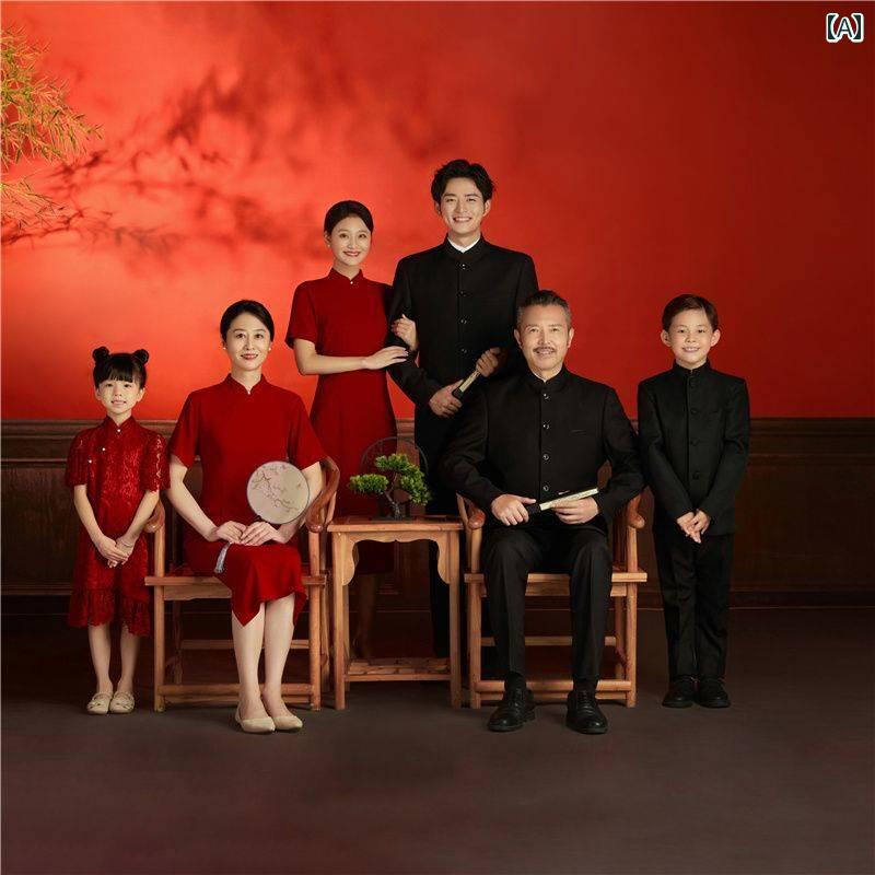 2025年 制作室 親子 お召しもの 4人 身寄り すがた絵 スウェーター 活動写真 主題メロディ 背広 お召しもの 衣装 フォーマル