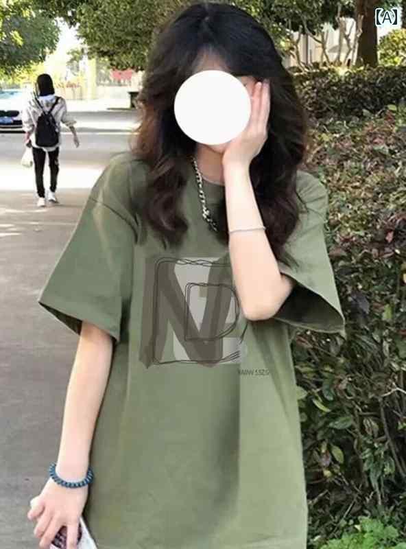 アメリカン 綿 半袖 Tシャツ 女の子用 ビッグ キッズ 夏用 2025年 中学生用 ゆったり おしゃれ 学生用 トップス プリント