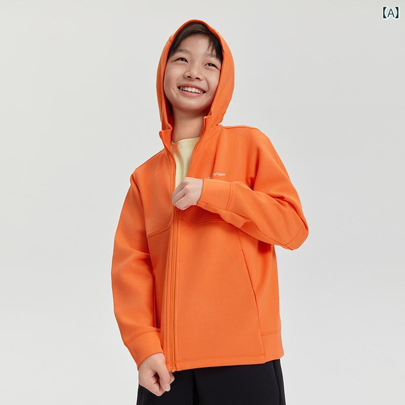 ボーイズ ジャケット 春 子供 服 快適 空気 層 吸湿性 アウトドア スポーツウェア キッズ カジュアル シンプル