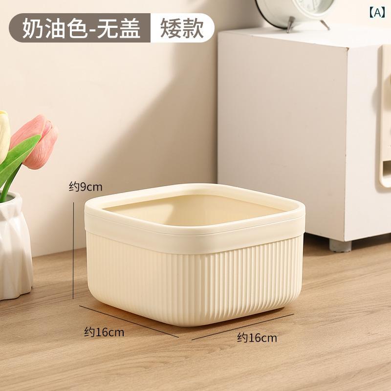 デスクトップ ゴミ箱 かわいい 家 蓋付き 収納 バケツ 小さめ ミニ インテリア ダストボックス コンパクト ホワイト おしゃれ