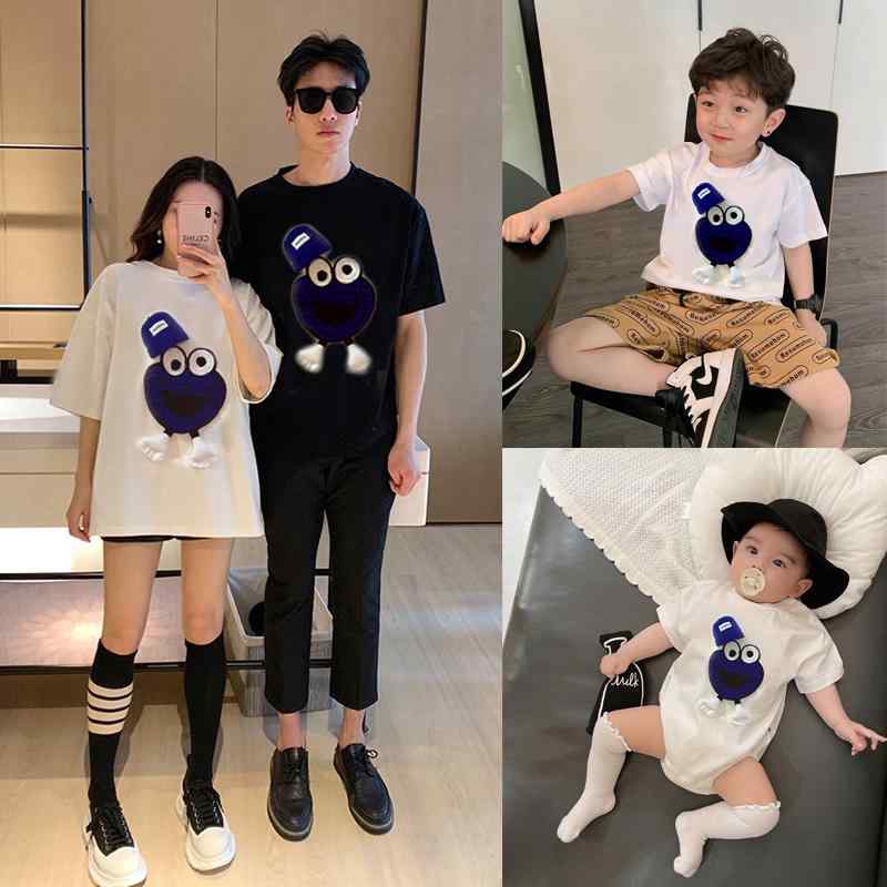 親子 春夏 ティーシャツ カットソー 表現スタイル 有りの実ルック 座標 お一揃い 心地よい 身寄り  愛くるしい