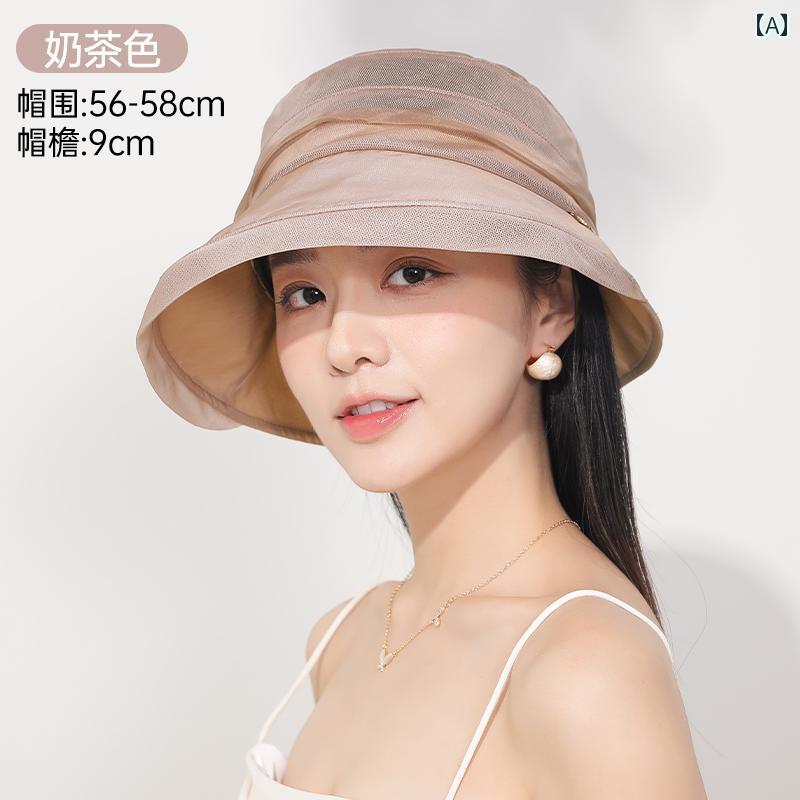帽子 レディース 春夏 サンシェード 漁師 サンハット 軽量 薄手 カバー 白 おしゃれ シンプル カジュアル つば広