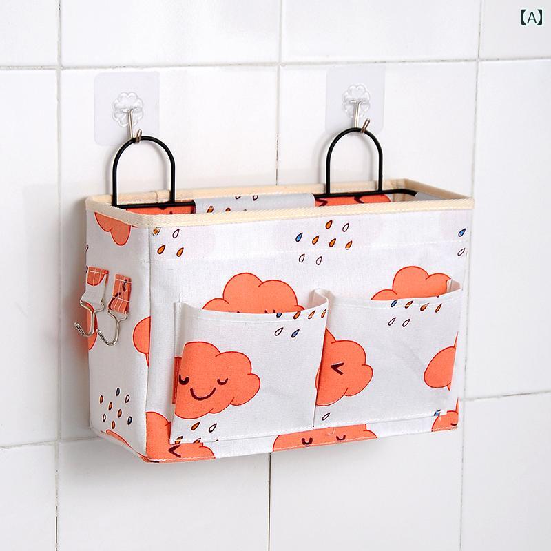 工芸品 ベッド サイド 雑貨 収納 バッグ 壁掛け 布 かわいい インテリア おしゃれ リビング バスルーム 北欧風 カジュアル シンプル
