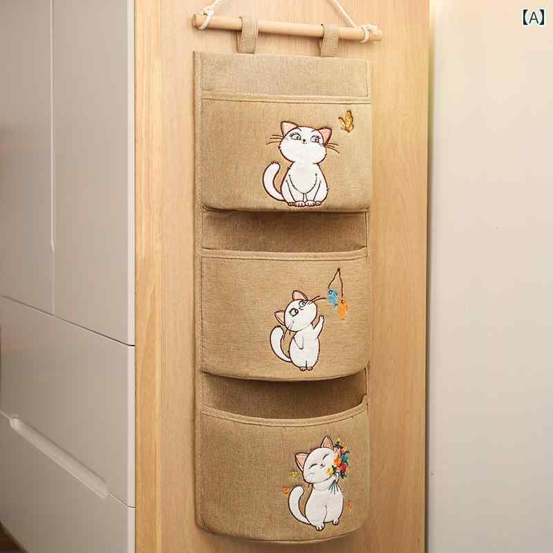 楽天市場】壁掛けポケット 小物入れ 2個セット 収納 猫 かわいい 便利