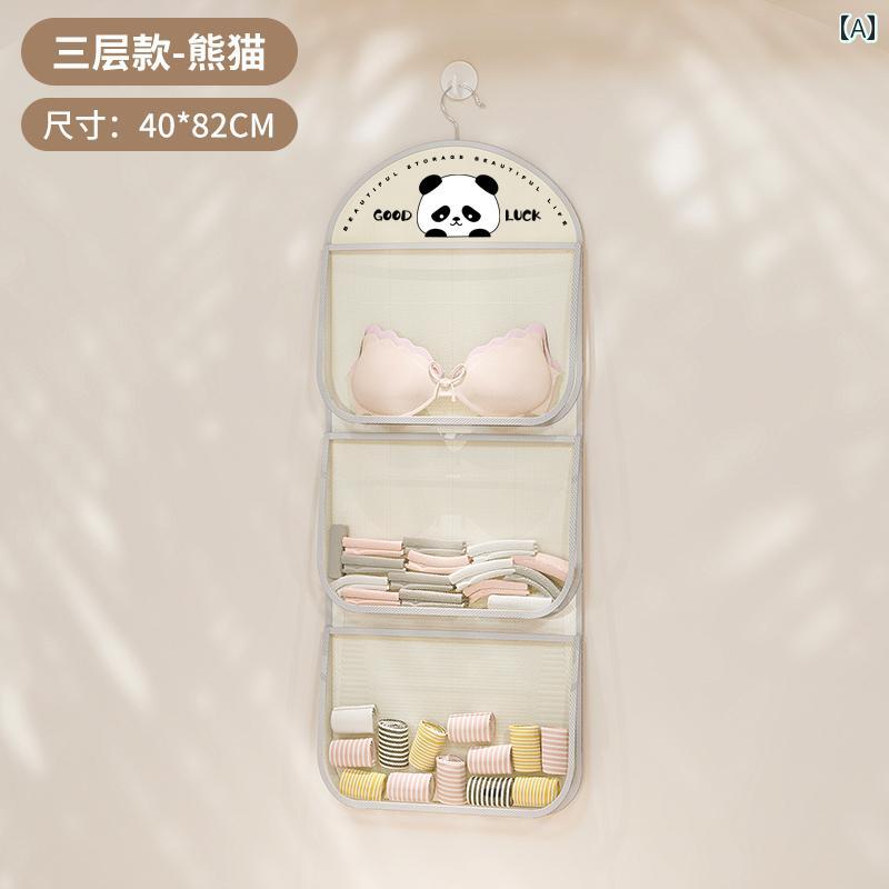 下着 収納 バッグ 吊り下げ ワードローブ 靴下と 専用 3 in 1 ネット ドア 裏 ポケット シンプル かわいい カジュアル
