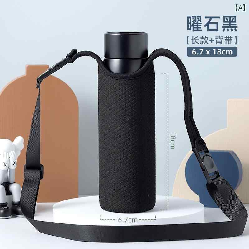 ユニバーサル 魔法瓶 カップ カバー 子供用 ガラス ティーカップ 保護 バッグ クロス ボディ ストラップ ハンド ロープ 2025