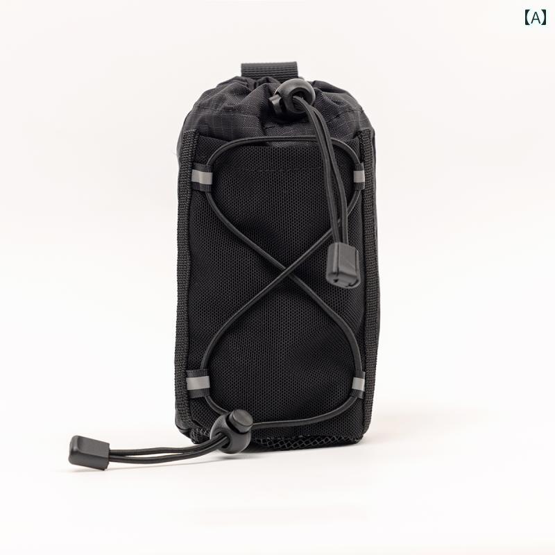 アウトドア バックパック ショルダーストラップ取り付けられるポーチ 携帯電話 水筒 登山 ハイキング アクセサリー 収納 拡張