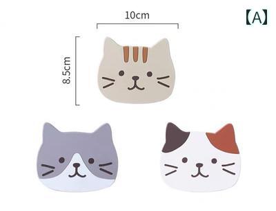 かわいい 猫 シリコン コースター 滑り止め 断熱 テーブルマット ねこ キャット 三毛猫 キジトラ ハチワレ セット おしゃれ