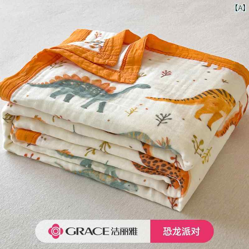 コットン 6 層 ガーゼ ブランケット タオル ベビー 薄手 ソファ シングル ランチ ブレイク 付き カジュアル インテリア おしゃれ 寝室