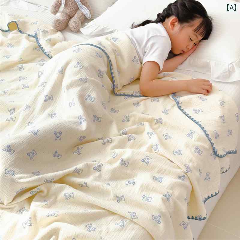 クラス 母子用 綿 ガーゼ ブランケット 二重 糸 子供用 エアコン キルト ベビー ベビーブランケット 昼寝 タオル カジュアル インテリア おしゃれ 寝室