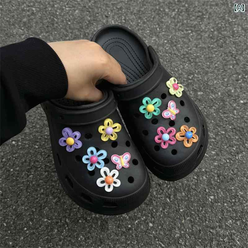 ホール シューズ アクセサリー 靴 花 バックル アッパー 装飾 DIY 立体 スプリング カジュアル かわいい フラワー おしゃれ