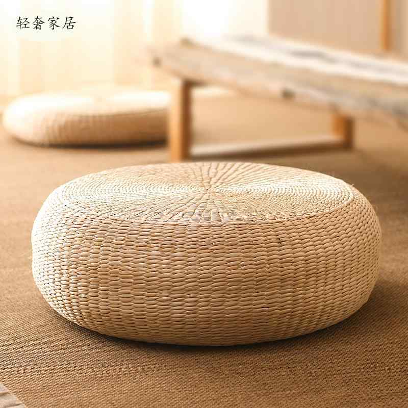 畳 布団 クッション 座布団 瞑想用 仏陀 礼拝用 ひざまずく 家庭用 マット わら 編み ラタン インテリア おしゃれ リビング|LINEAR shop