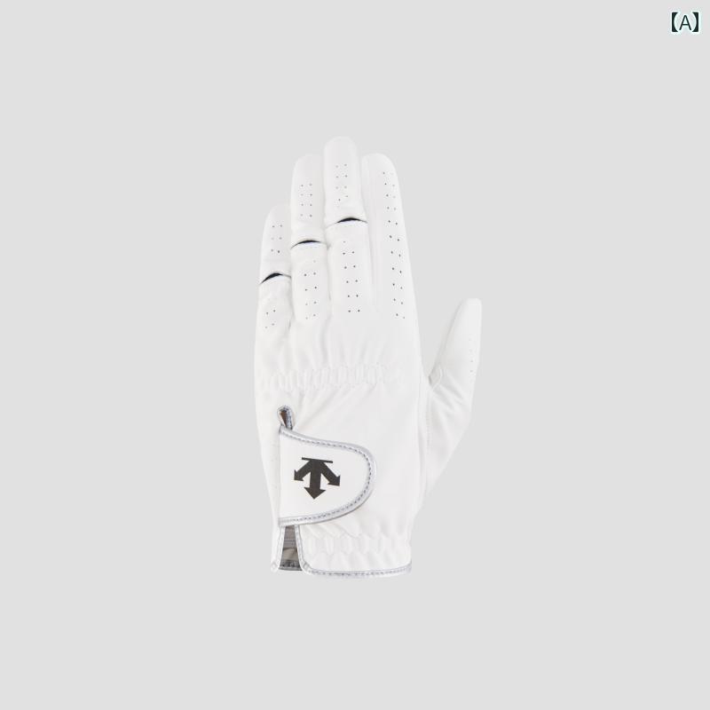 DESCENTEGOLF デサント ゴルフ フィールド シリーズ メンズ グローブ 男性用 ホワイト S M L XL フィット