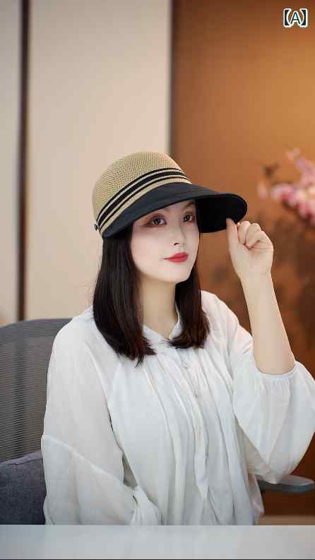 女性用 つば広 ダックビル ハット 夏用 韓国 フィッシャーマン 多用途 通気性 メッシュ 日焼け防止 帽子 カジュアル おしゃれ