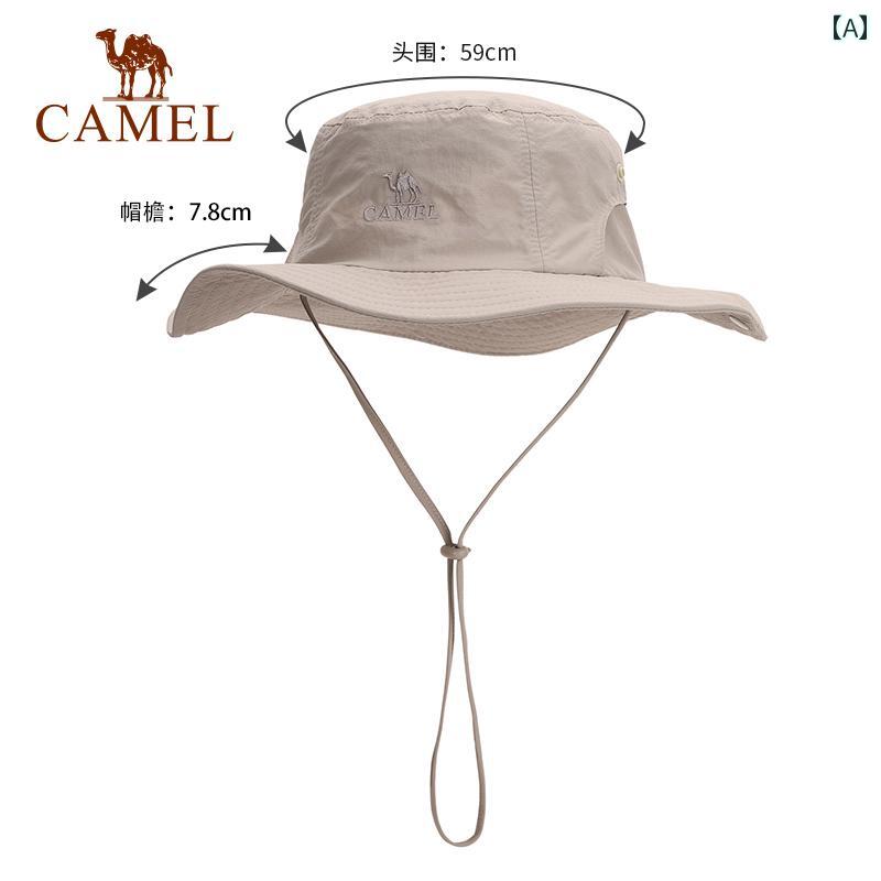 キャメル アウトドア サンハット レディース 夏 登山 帽子 つば広 日よけ 紫外線防止 フィッシャーマン カジュアル トラベル おしゃれ