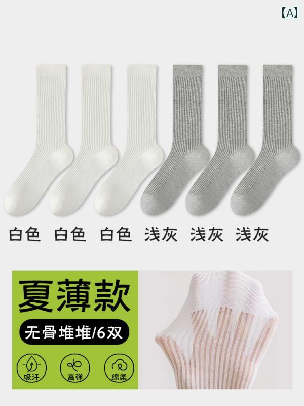 女性用 ソックス 夏用 薄手 ミドル チューブ 重ね履き 綿 2025年 ホット スタイル ミュウ シリーズ バレエ ストッキング