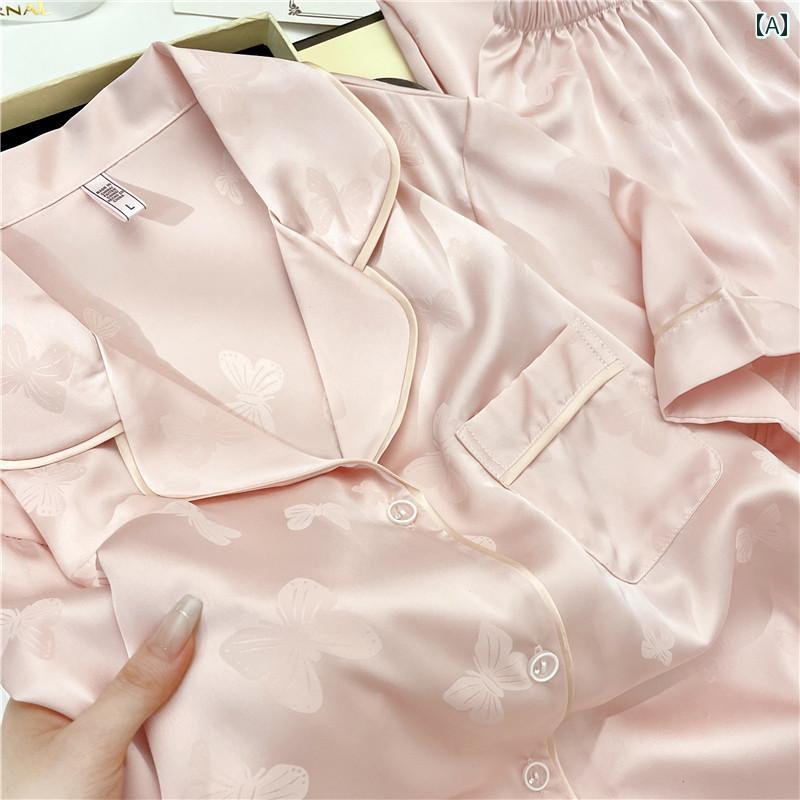 春秋 夏 女性用 パッド パジャマ 涼しい クール 快適 半袖 新スタイル 豪華 ルームウェア カジュアル シンプル