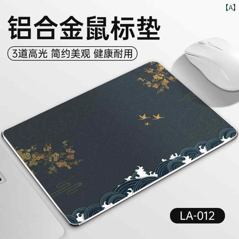 金属 アルミ合金 マウスパッド ビジネス オフィス ゲーム ハード 滑りにくい マット アイスクール ボーイズ インテリア おしゃれ画像